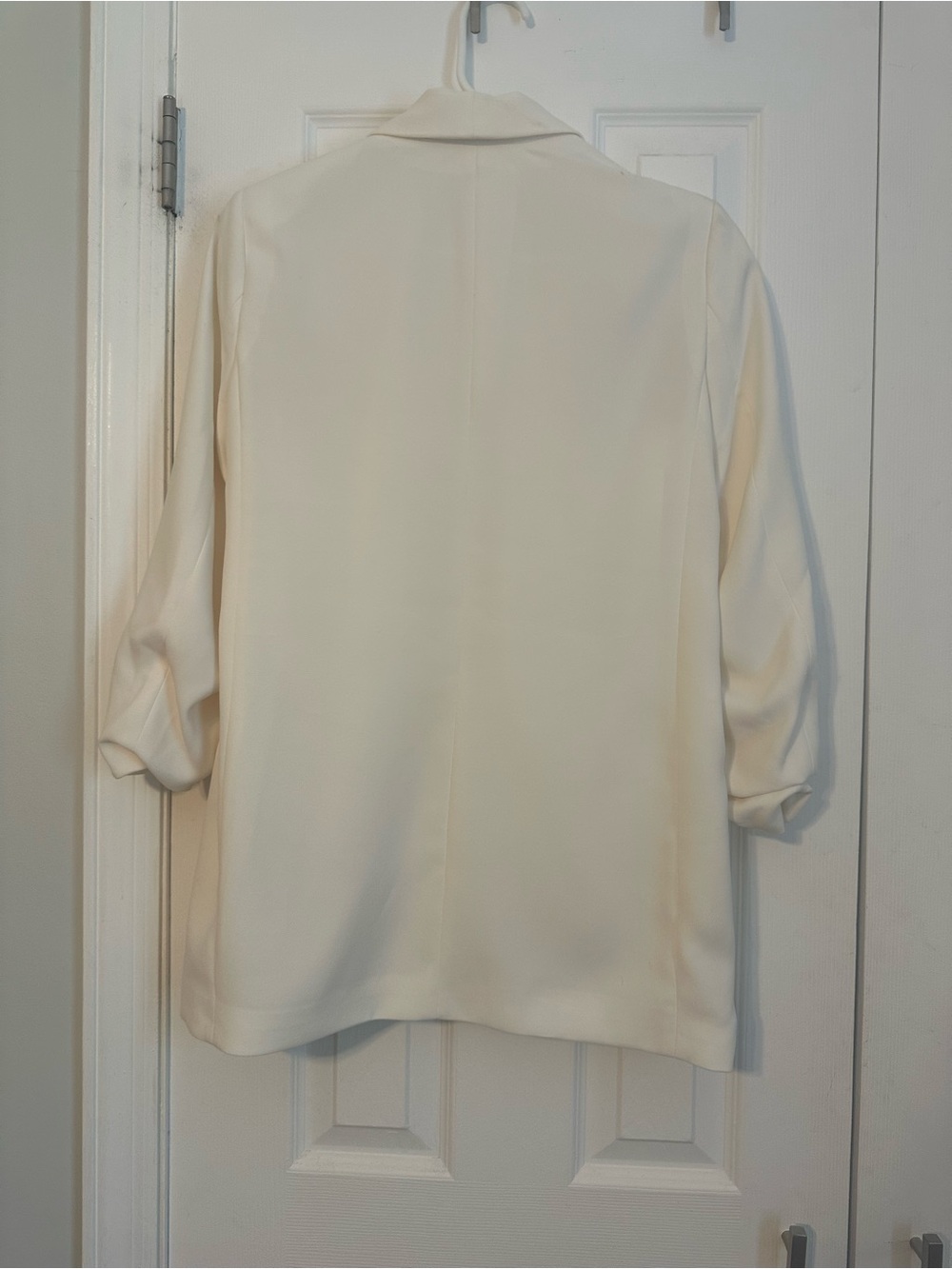 Express Cream Open-Front Shawl Collar Blazer - Picture 2 of 2